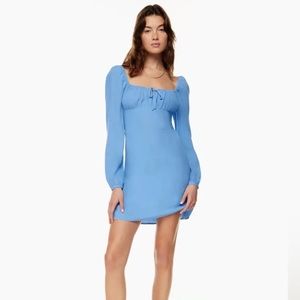 Aritzia Blue Long Sleeve Dress